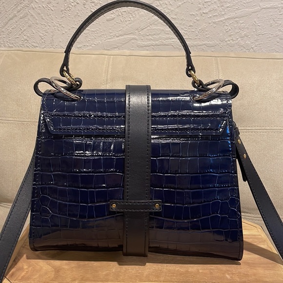 CHLOE' ABY Day Croc Embossed Medium Bag - Picture 4 of 15